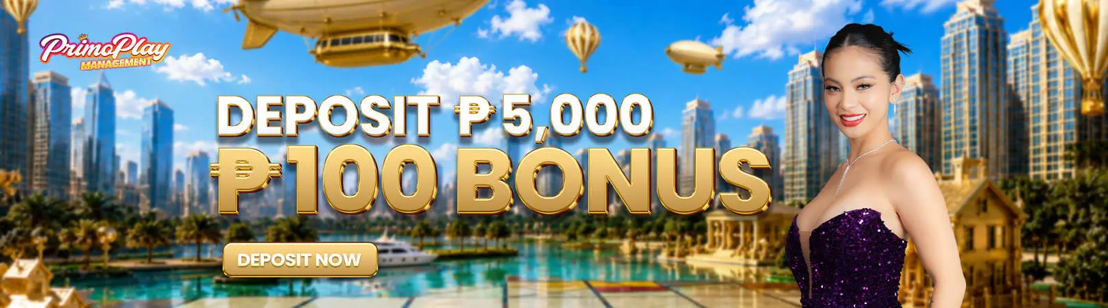 PrimoPlay - Deposit 5000 and get 100 bonus