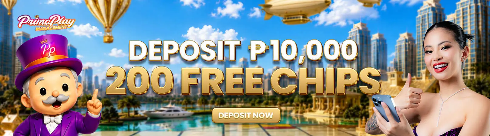 PrimoPlay - Deposit 10000 and get 200 free chips