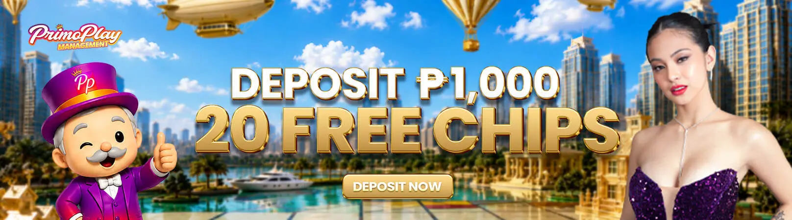 Deposit 1000 and get 20 free chips
